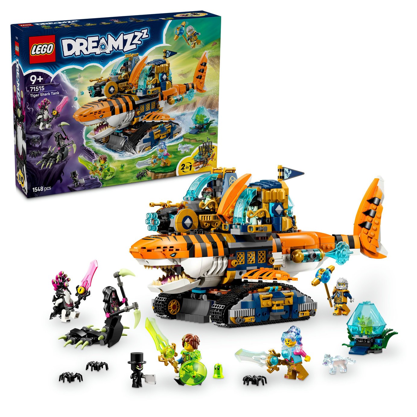 LEGO DREAMZzz 2in1 Tiger Shark Tank Toy 71515 PREORDER