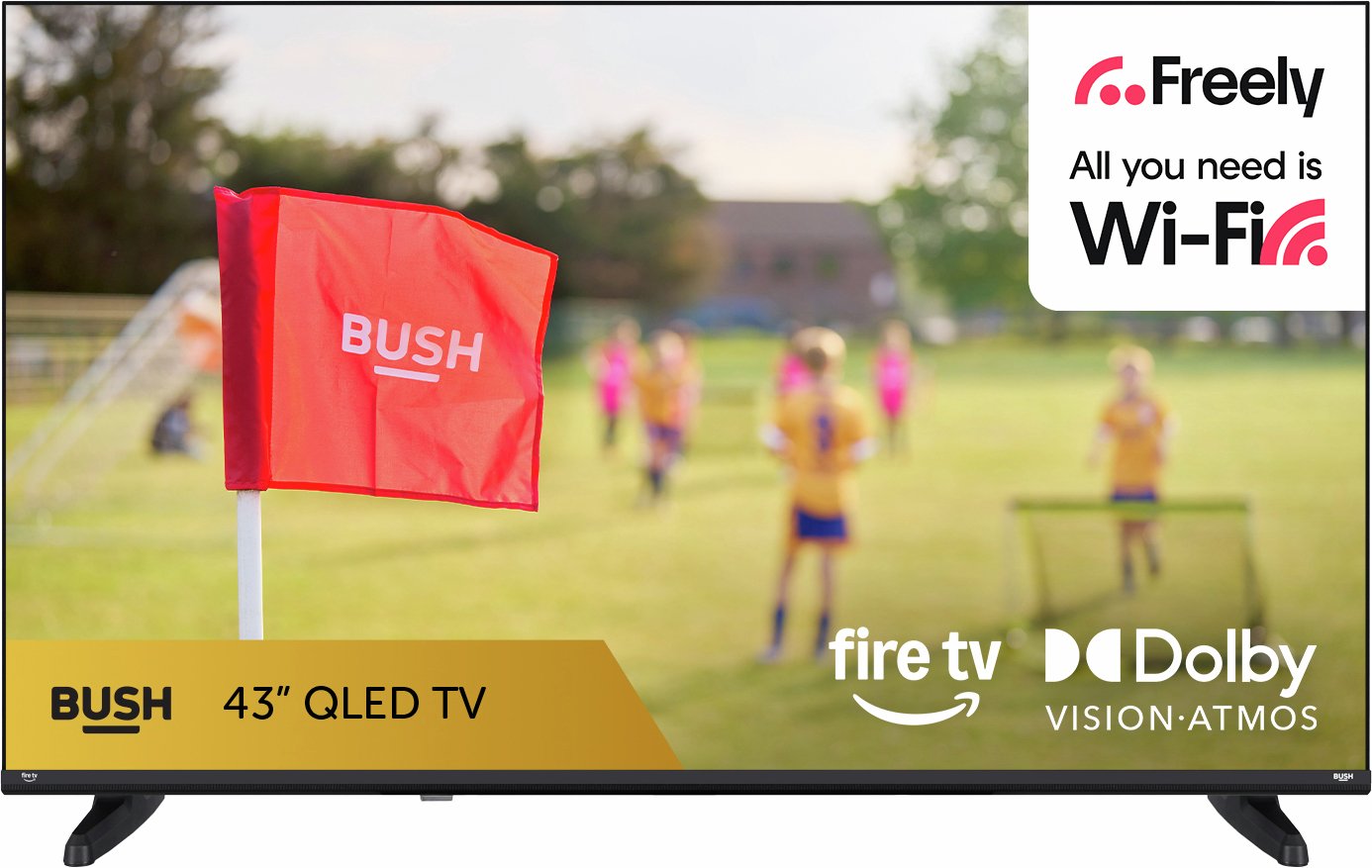 Bush 43 Inch 43QSF26 Smart 4K UHD HDR QLED Freely TV