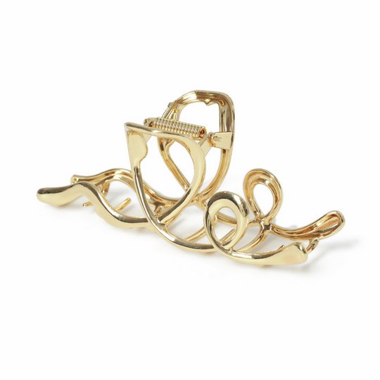 Freedom Metal Gold Tone Swirl Claw Clip