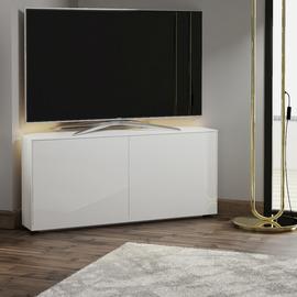 White high gloss corner tv unit deals