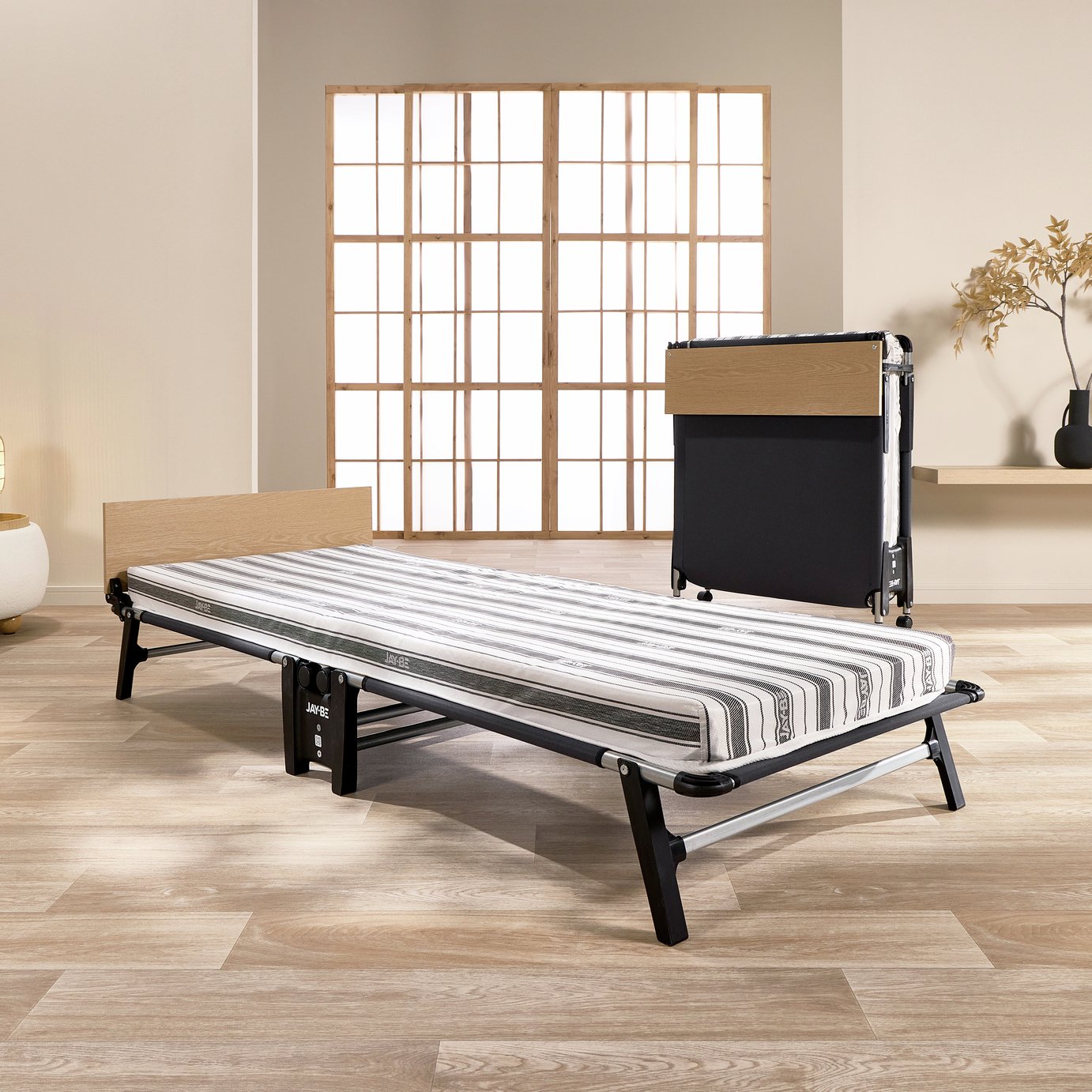 Jay-Be Quick Compact Folding Bed with Mattress - Single