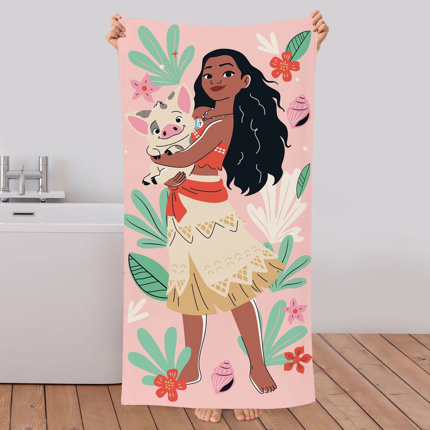 Disney Moana Beach Towel - Pink