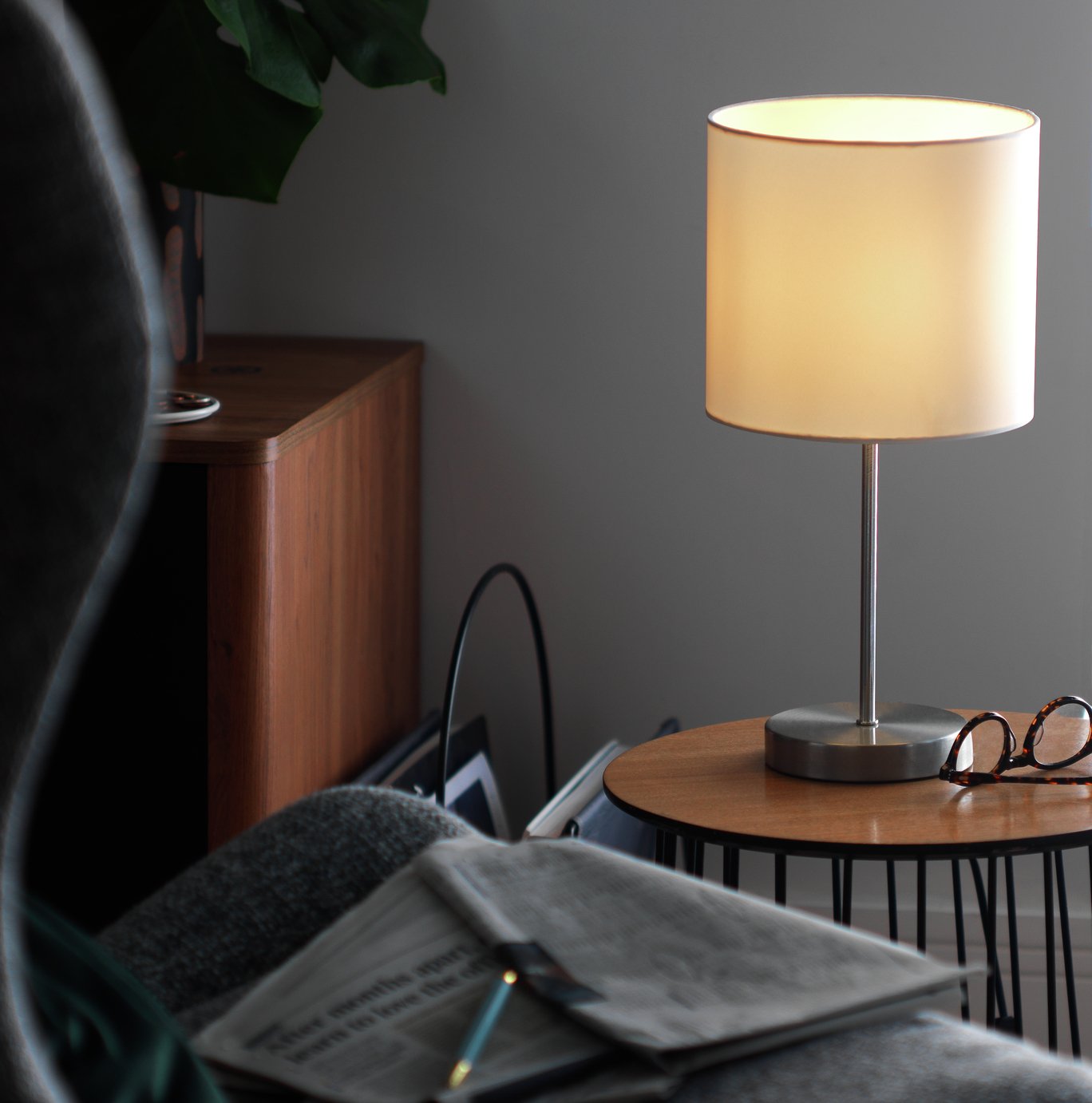 Argos Home Satin Stick Table Lamp