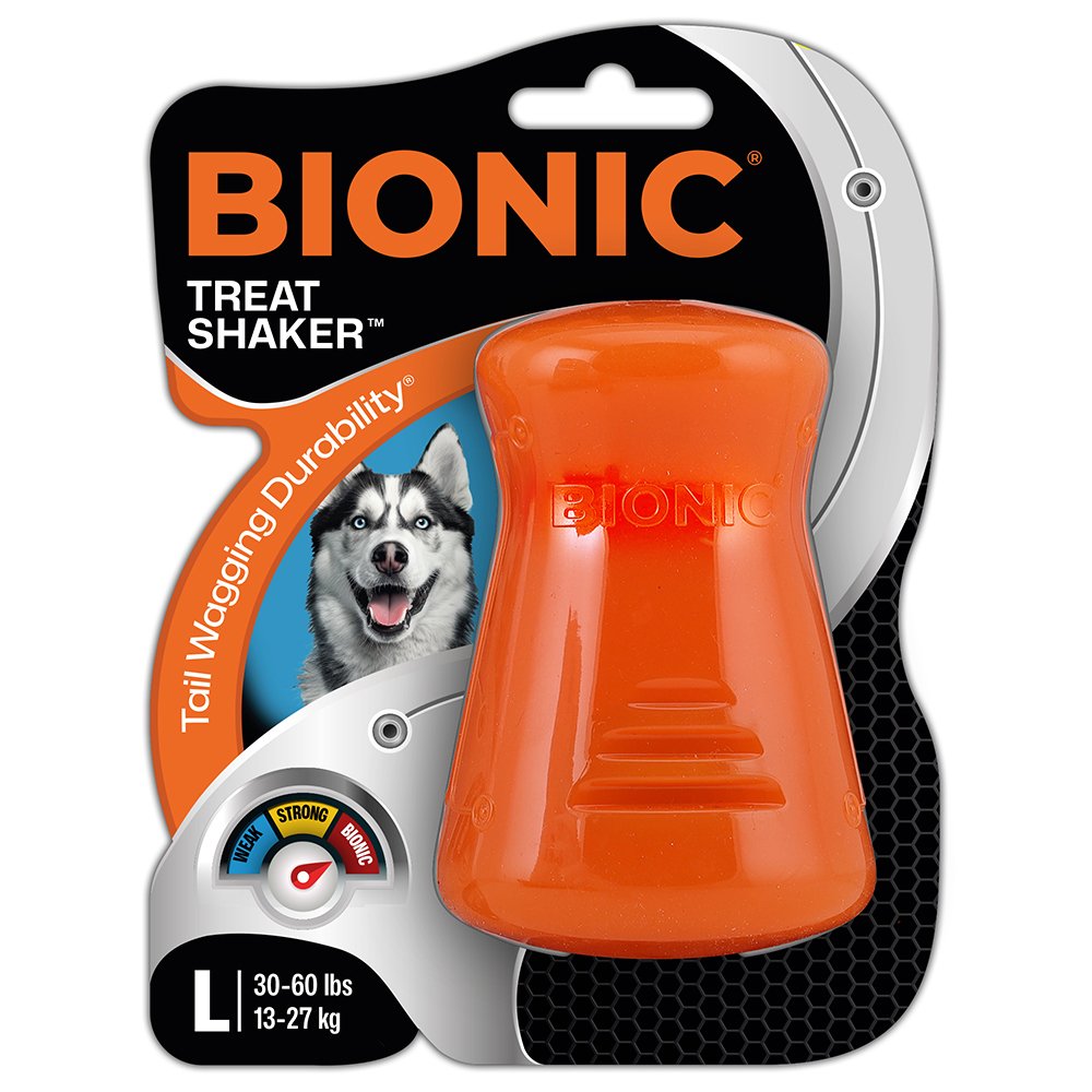 Bionic Treat Shaker Large Dog Chew Toy - Orange