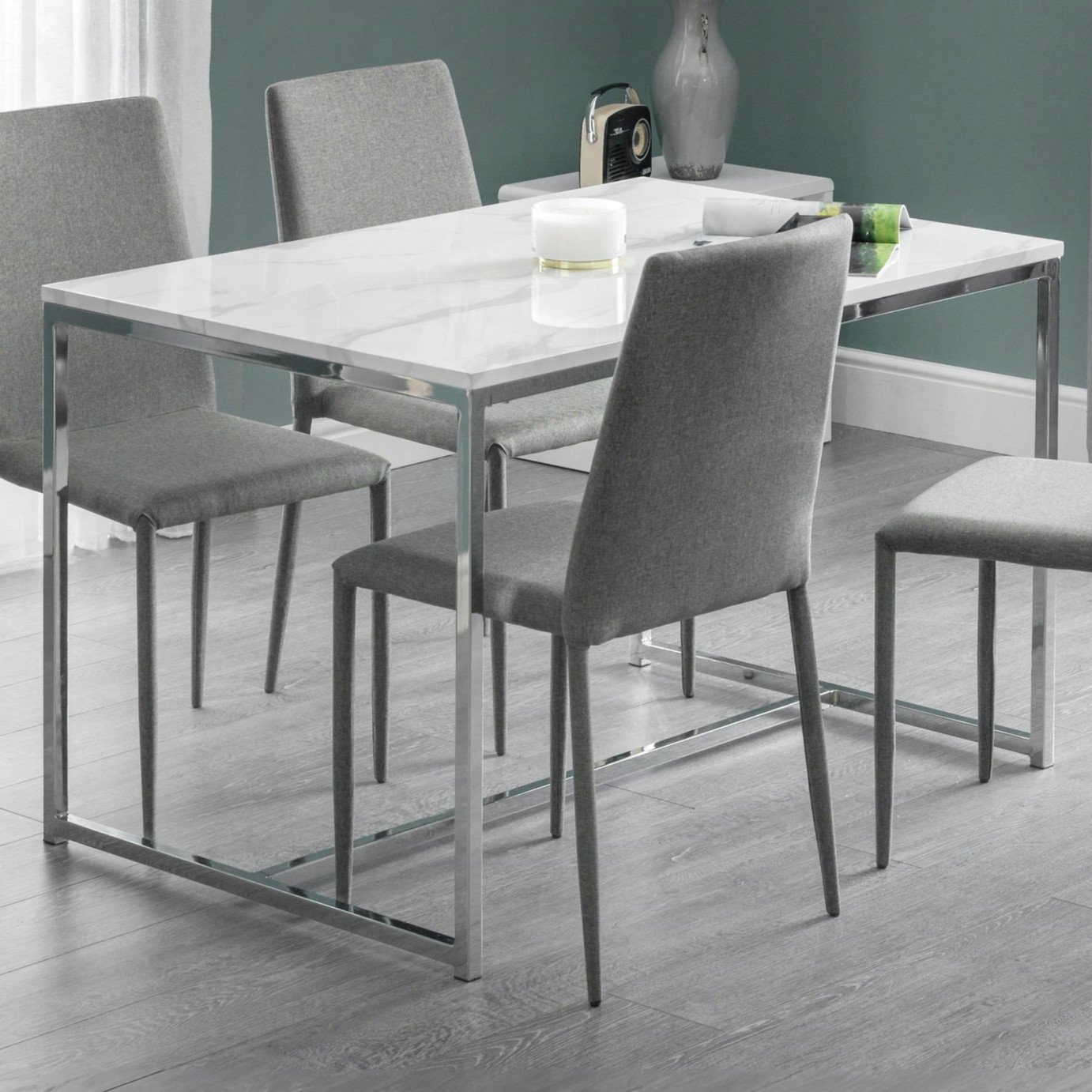 Julian Bowen Scala 4 Seater Dining Table - Marble Effect