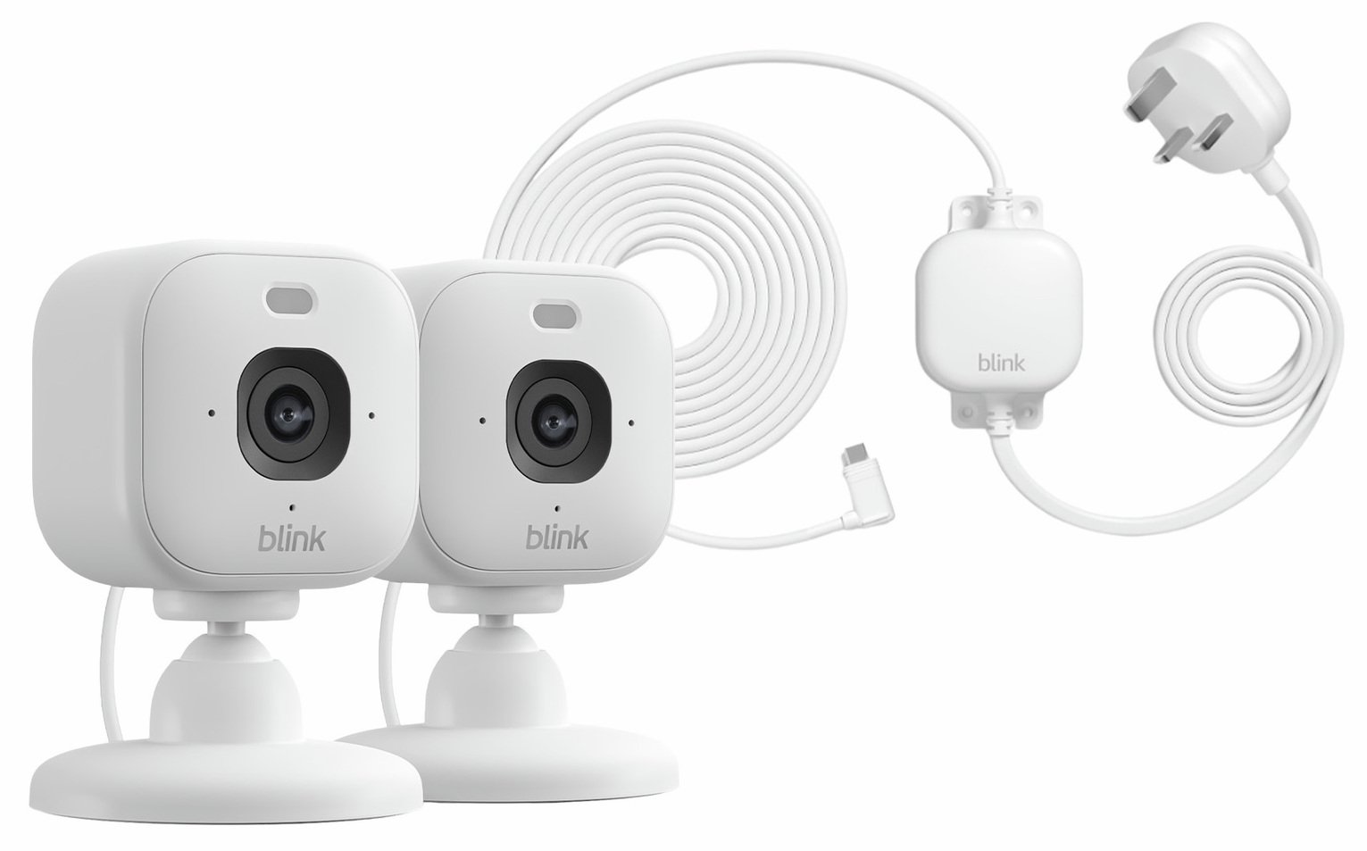 Blink Mini 2K+ Camera (2-Pack) & Blink Power Adaptor