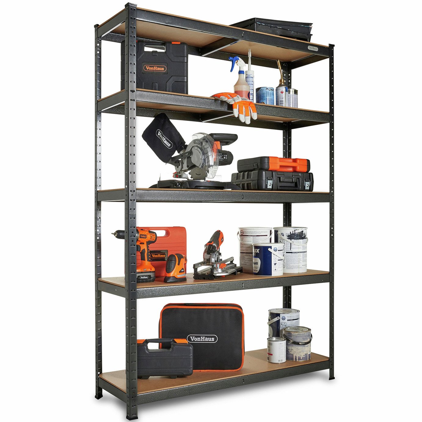 VonHaus 5 Tier Extra Wide Racking Shelving Unit