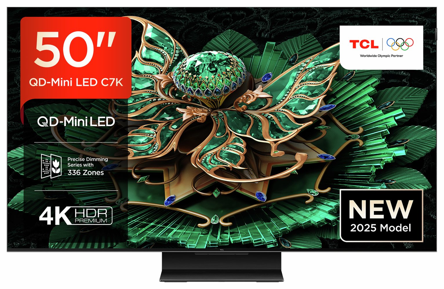 TCL 50 Inch 50C7K Smart 4K HDR Mini-LED Google TV