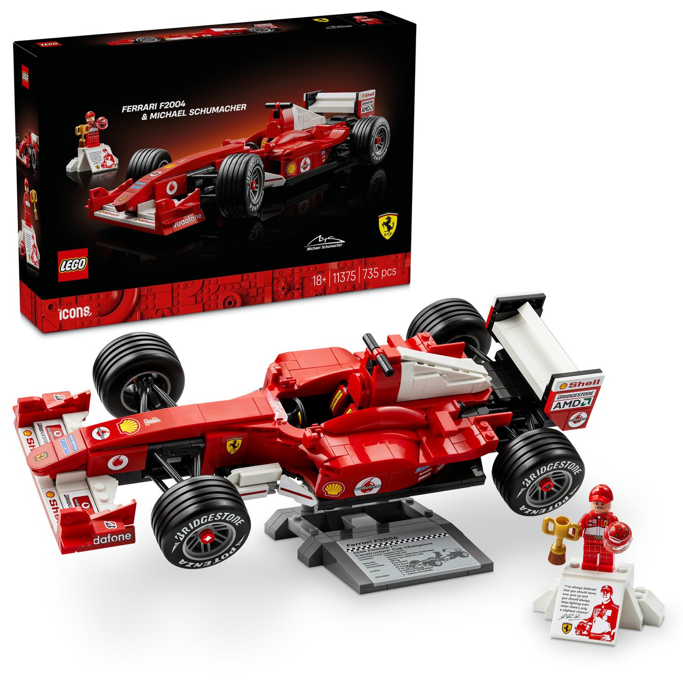 LEGO Icons Ferrari F2004 & Michael Schumacher 11375