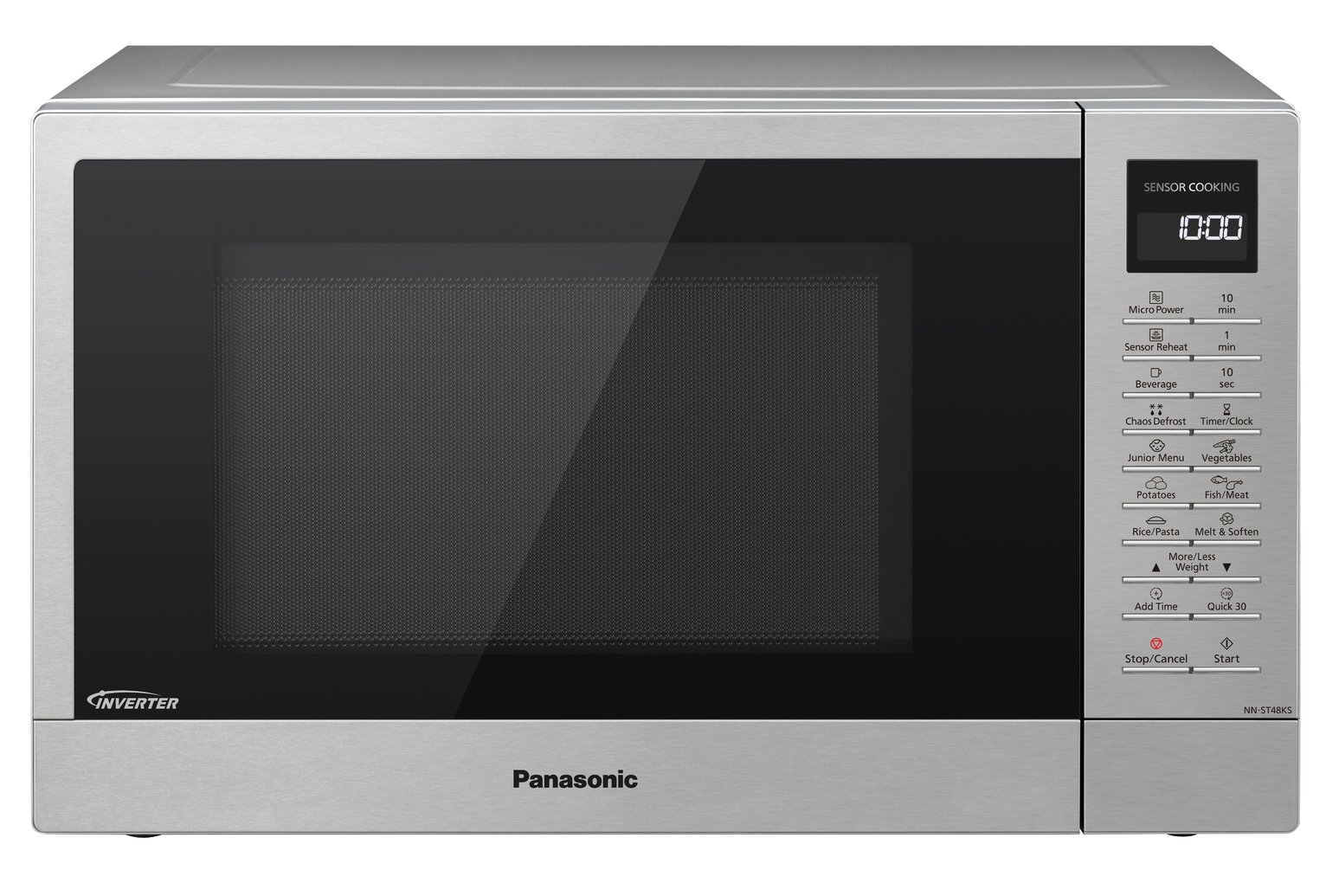Panasonic 1000W Standard Microwave NN-ST48KSBPQ - S.Steel