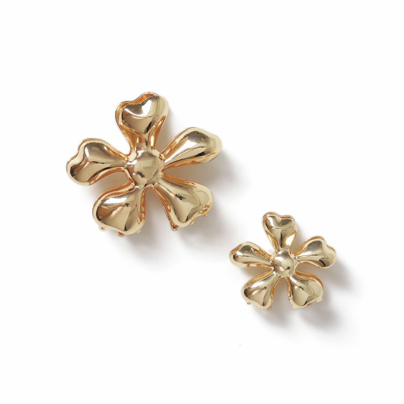 Freedom  Metal Gold Flower Hair Claw - Pack of 2