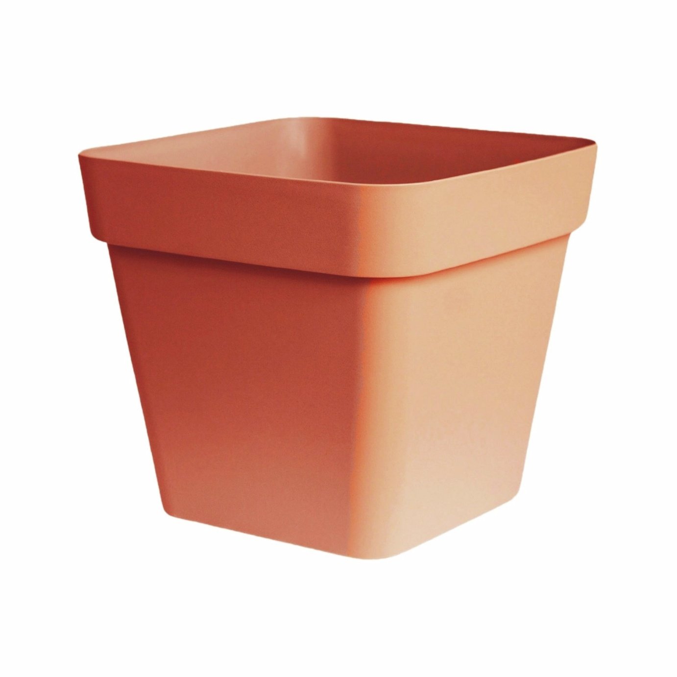 Ivyline 40cm Cleo Square Planter with Wheels Terracotta