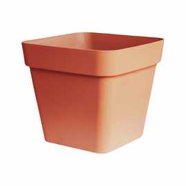 Ivyline 40cm Cleo Square Planter with Wheels Terracotta