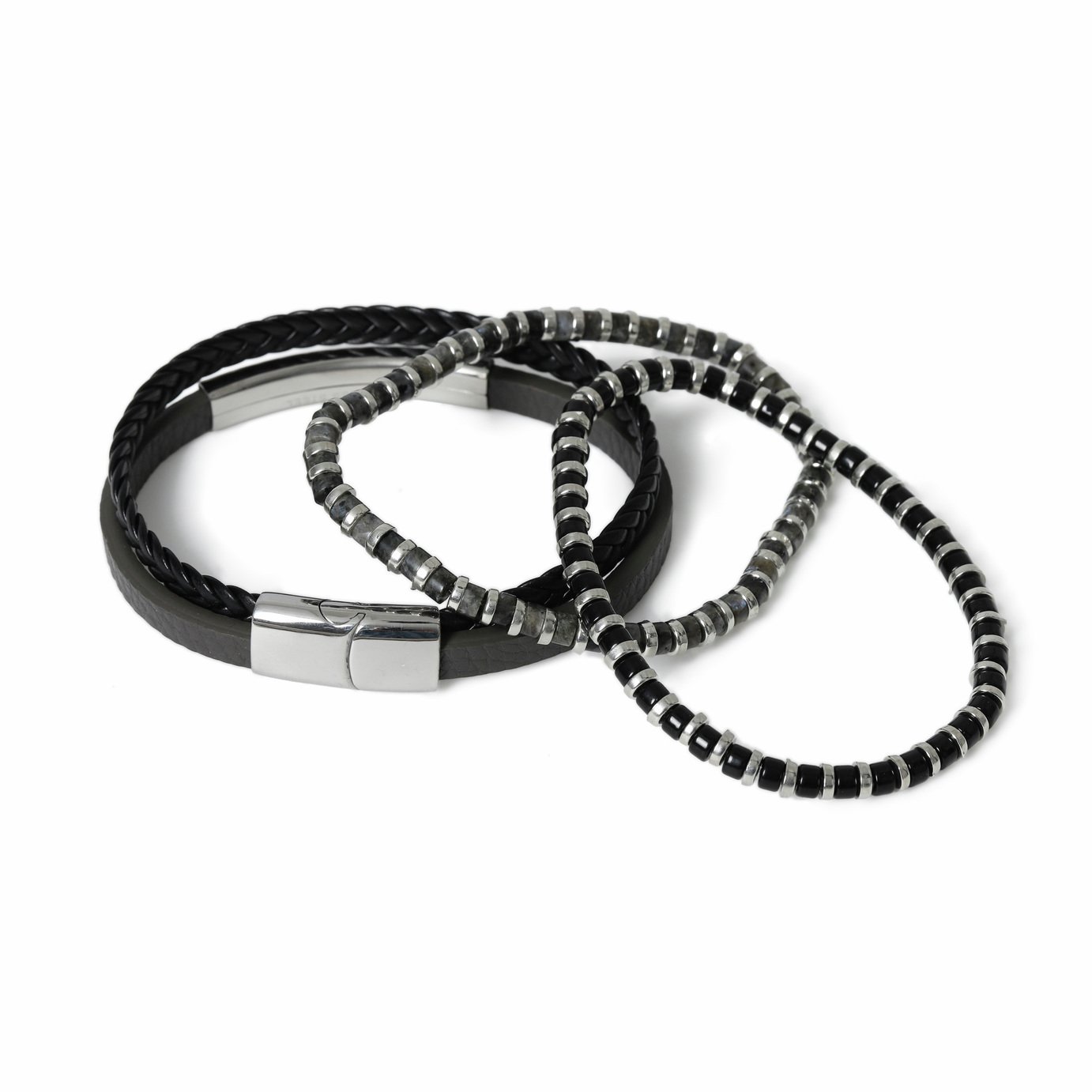 Uncommon Souls Braided and Metal Bracelet Giftbox Set