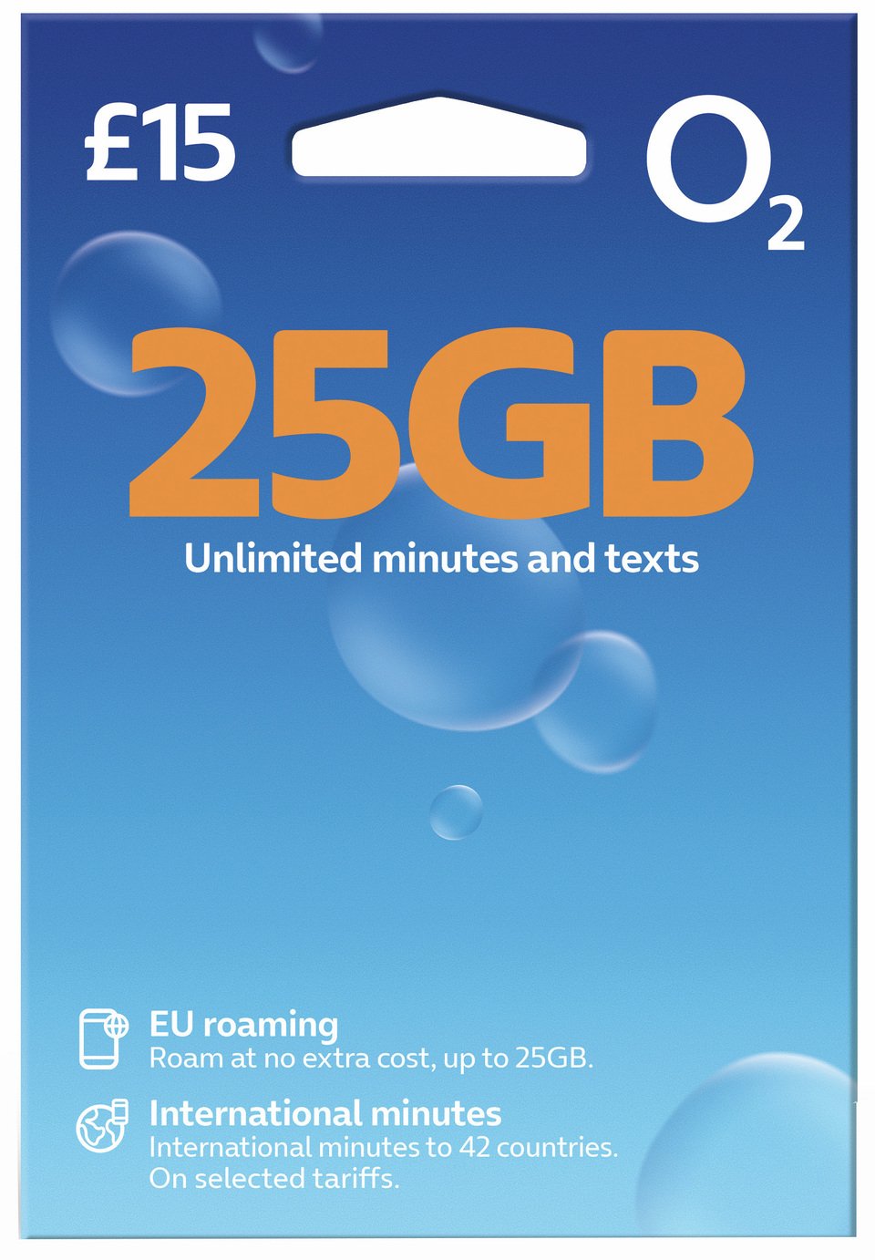 O2 25GB Pay As You Go SIM Card 