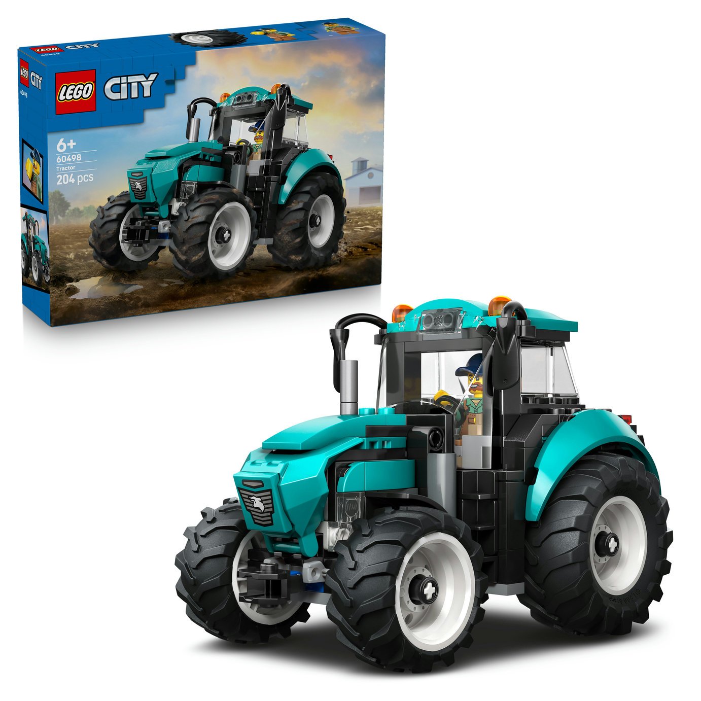 LEGO City Tractor Toy - Farm Vehicle Building Set 60498