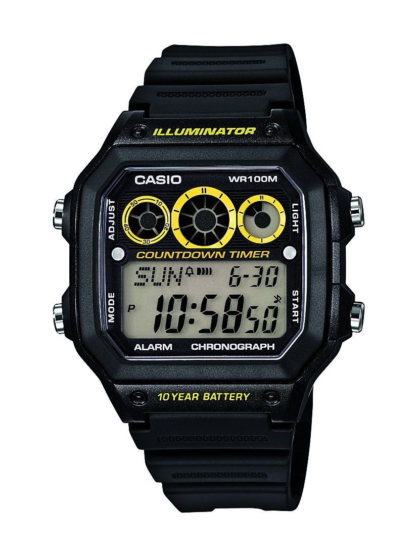 Casio Illuminator Black Resin Strap Watch