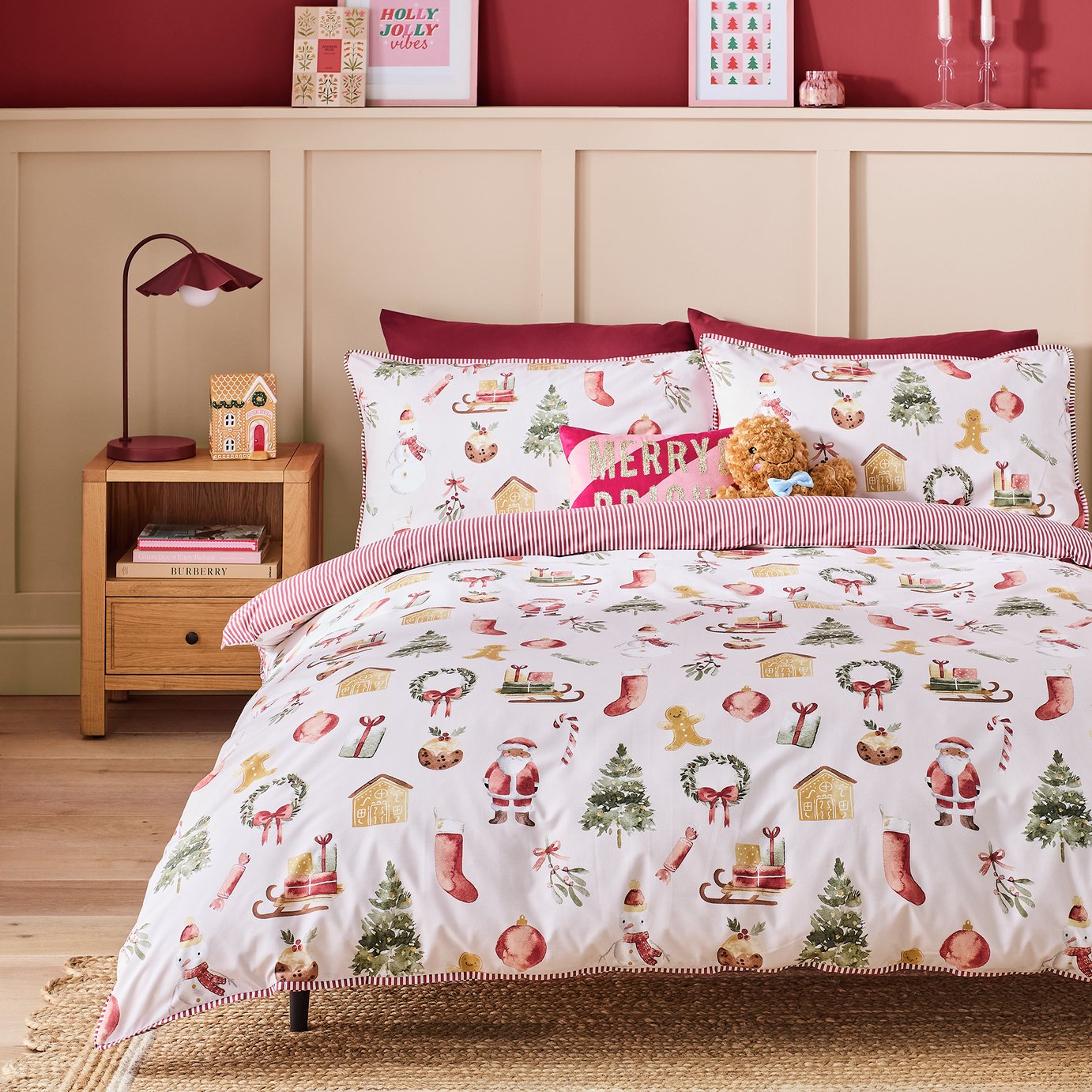 Argos Home Christmas Icons White Bedding Set