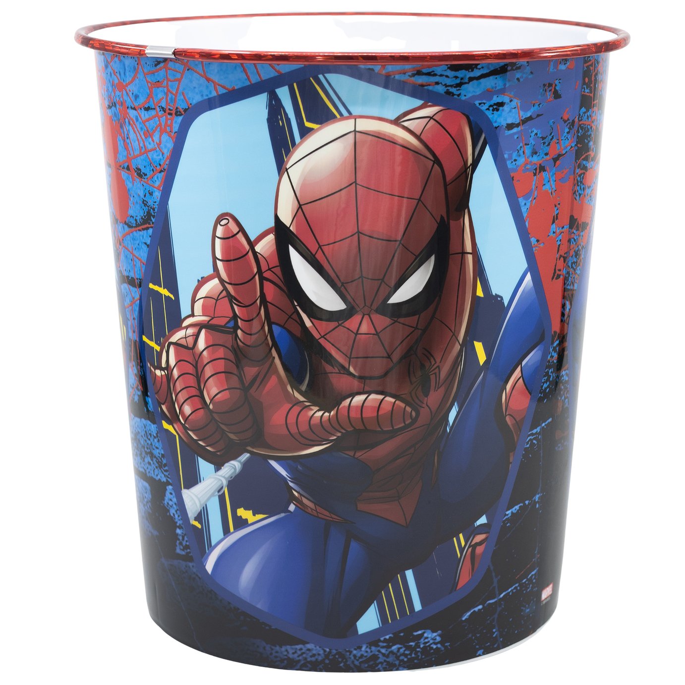 Marvel Set of 2 Spiderman Waste Bins - Red
