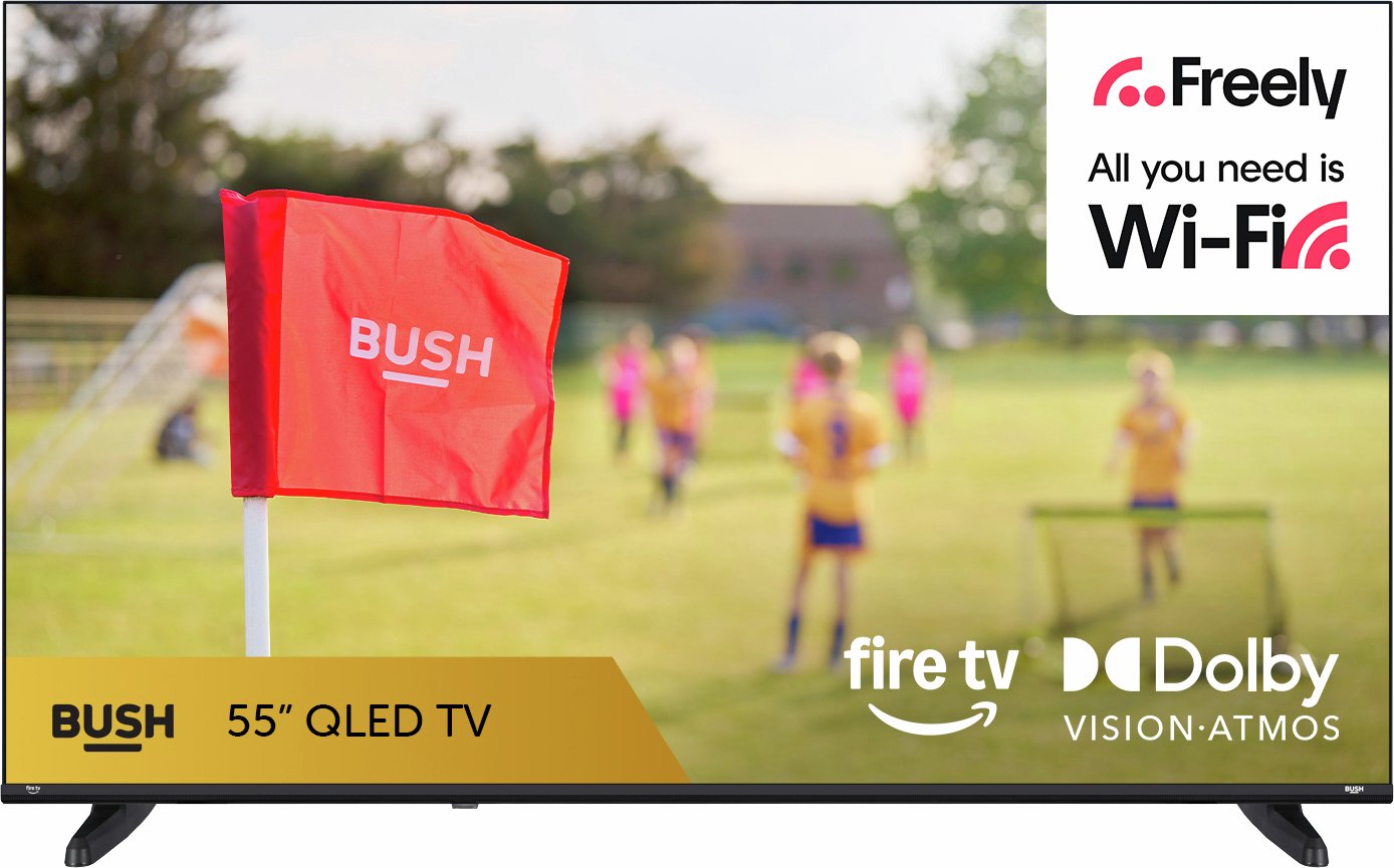 Bush 55 Inch 55QSF26 Smart 4K UHD HDR Freely TV