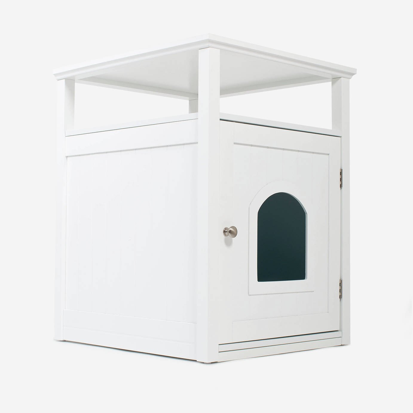 Lords & Labradors Cat Washroom and Litter Tray - White