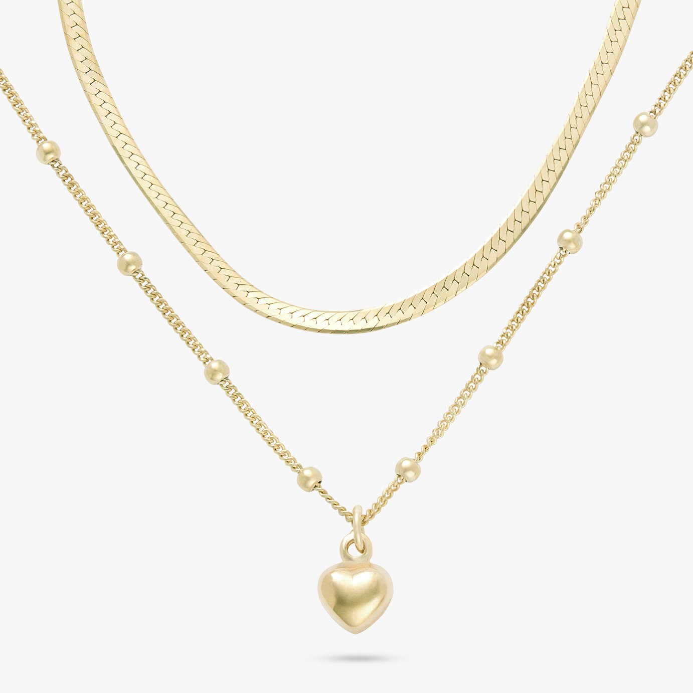 Revere Gold Plated Sterling Silver Double Strand Necklace