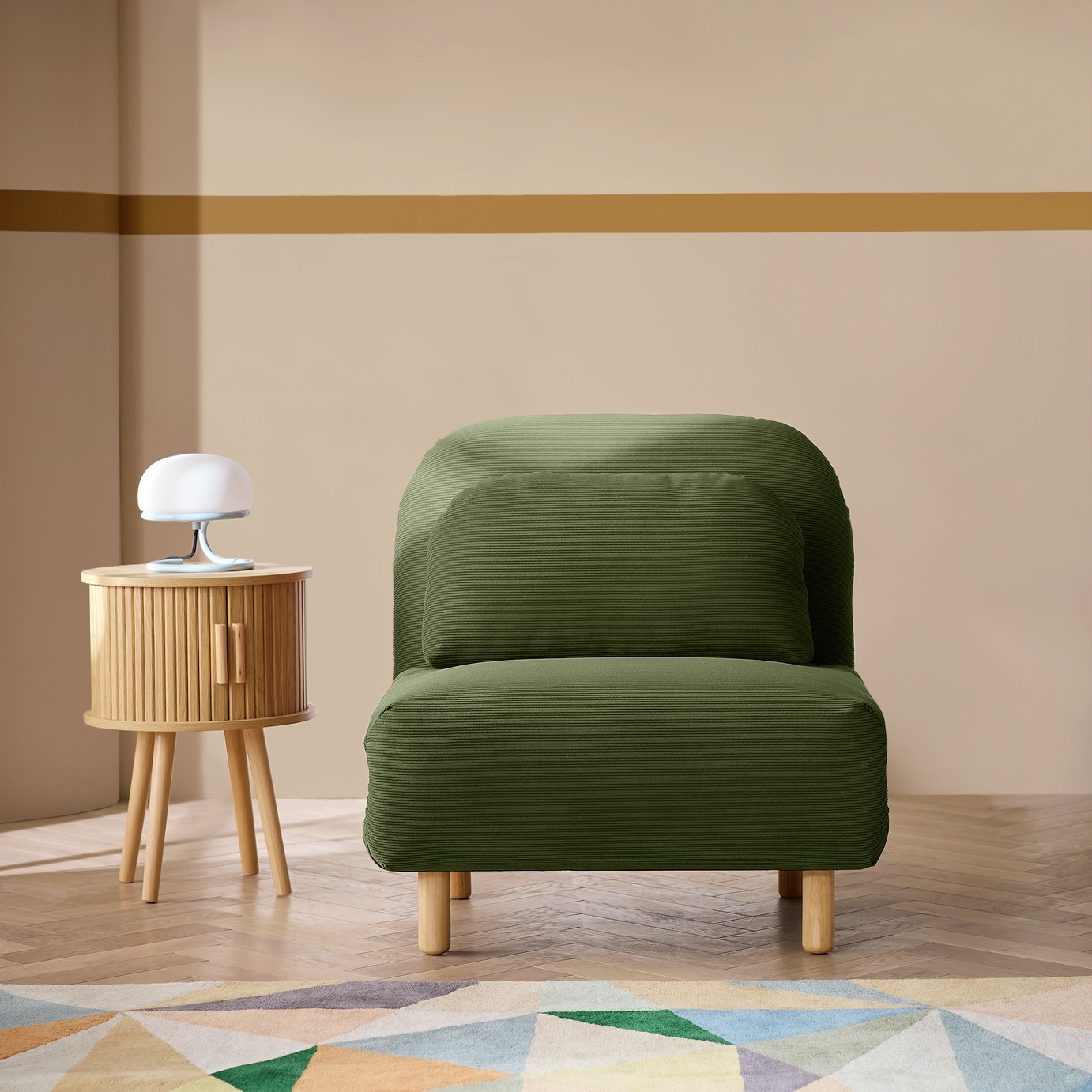 Habitat Benji Single Fabric Chairbed -  Green
