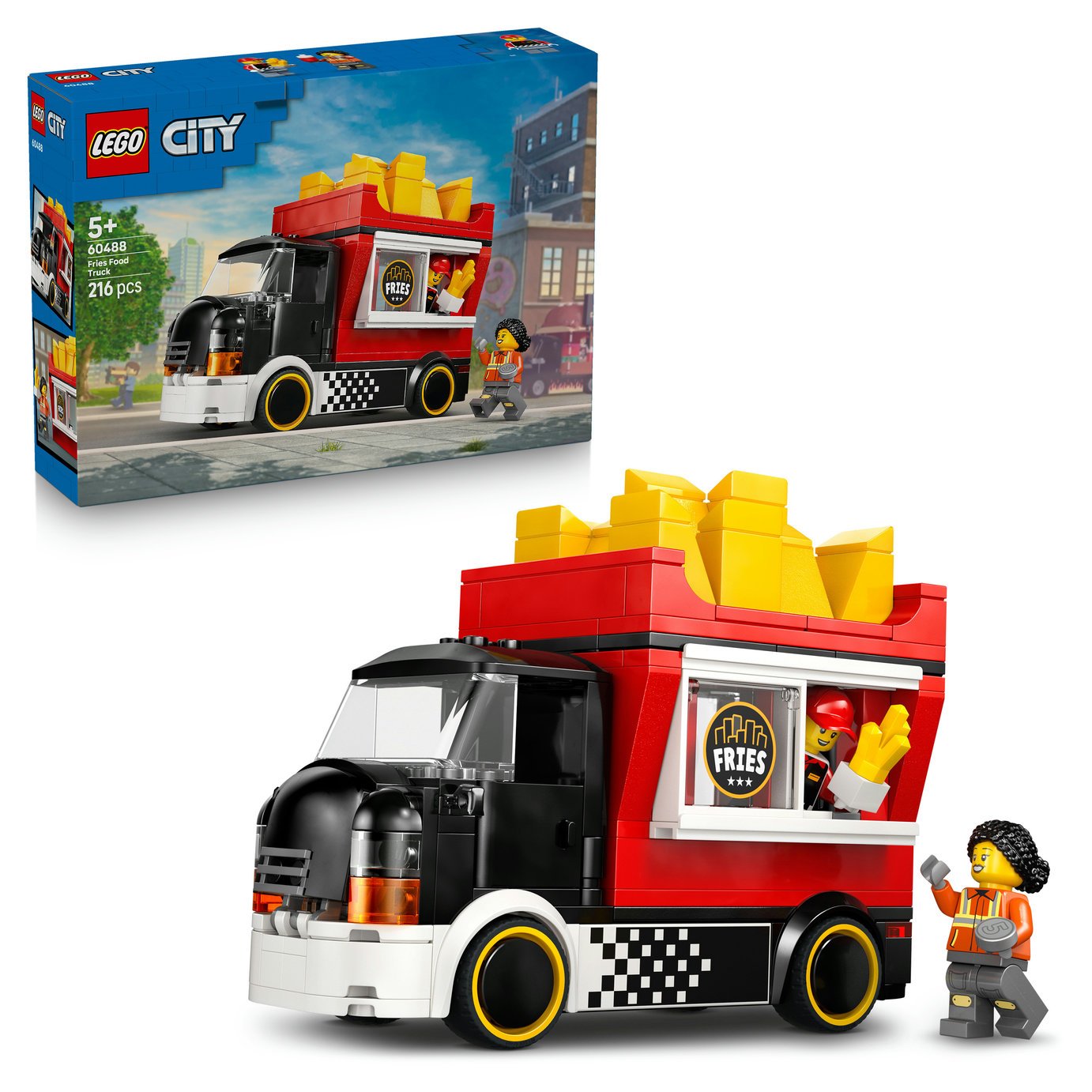 LEGO City Fries Food Truck Toy with 2 Minifigures 60488