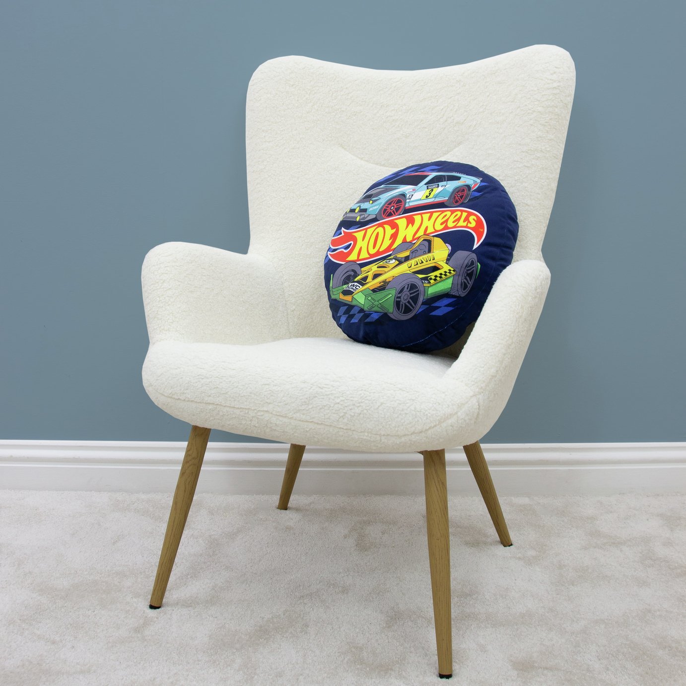 Hot Wheels Motorway Shaped Cushion Blue - 40cm