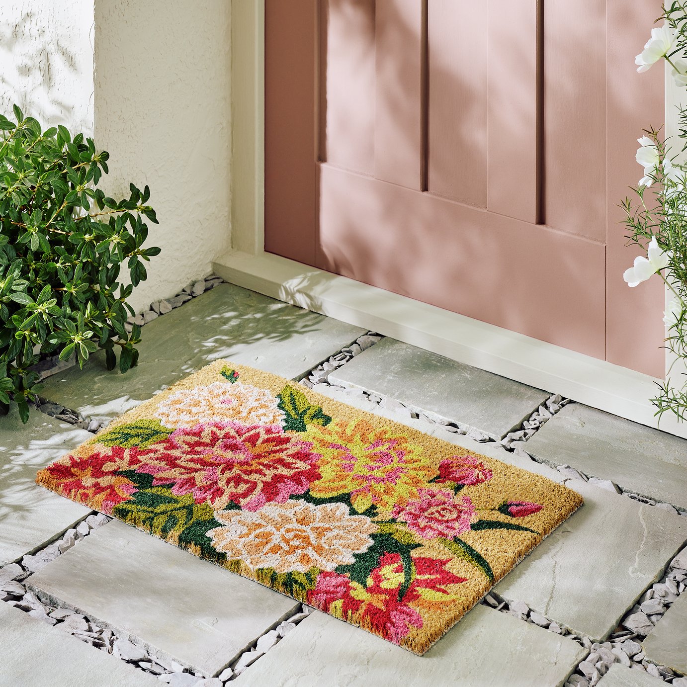 Argos Home Floral Coir Doormat - 40x60cm