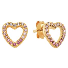 Revere 9ct Rose Gold Plated Cubic Zirconia Stud Earrings