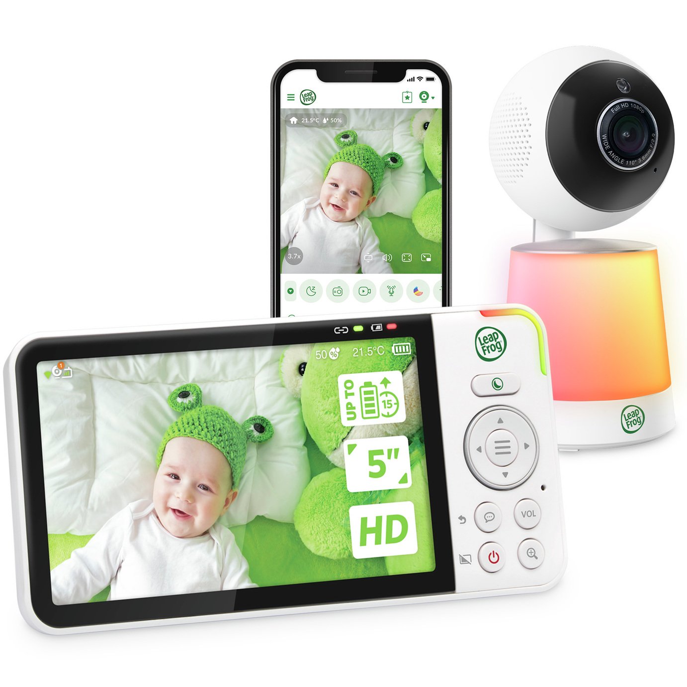 Leapfrog LF4915 5Inch HD Smart Digital Baby Monitor