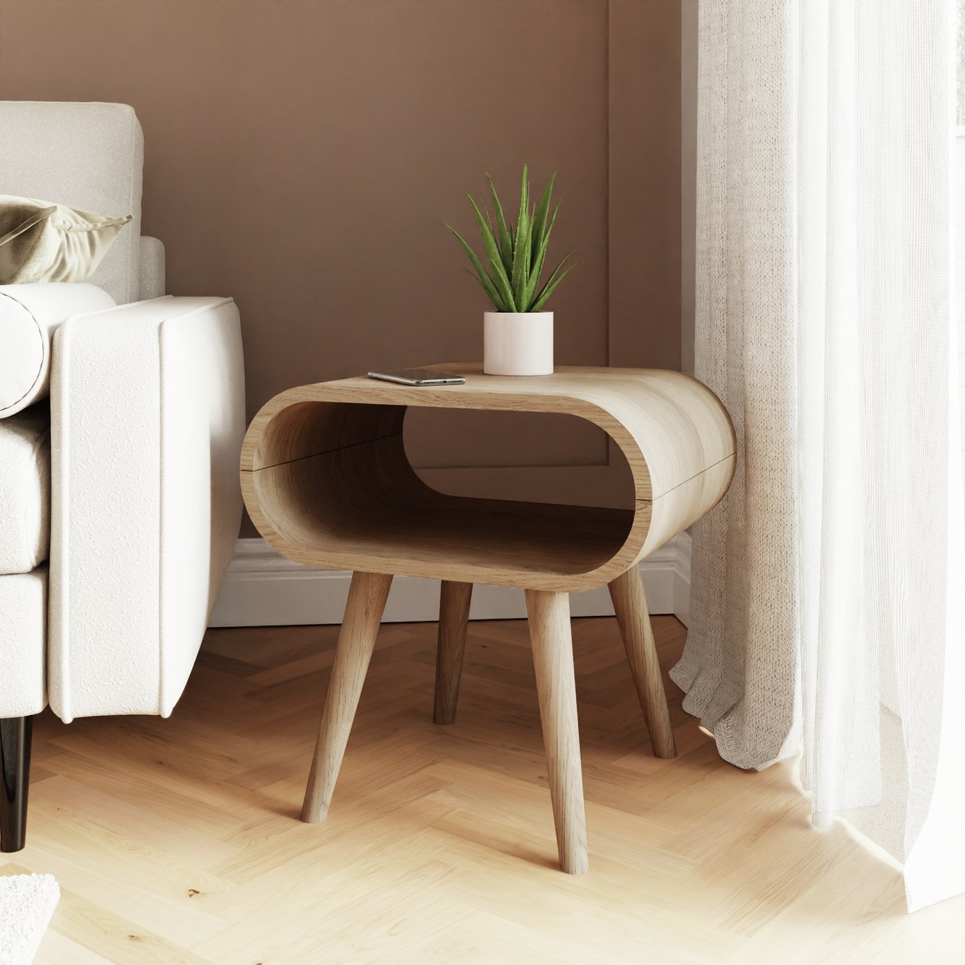 GFW Vionna Rectanglular Side Table – Natural