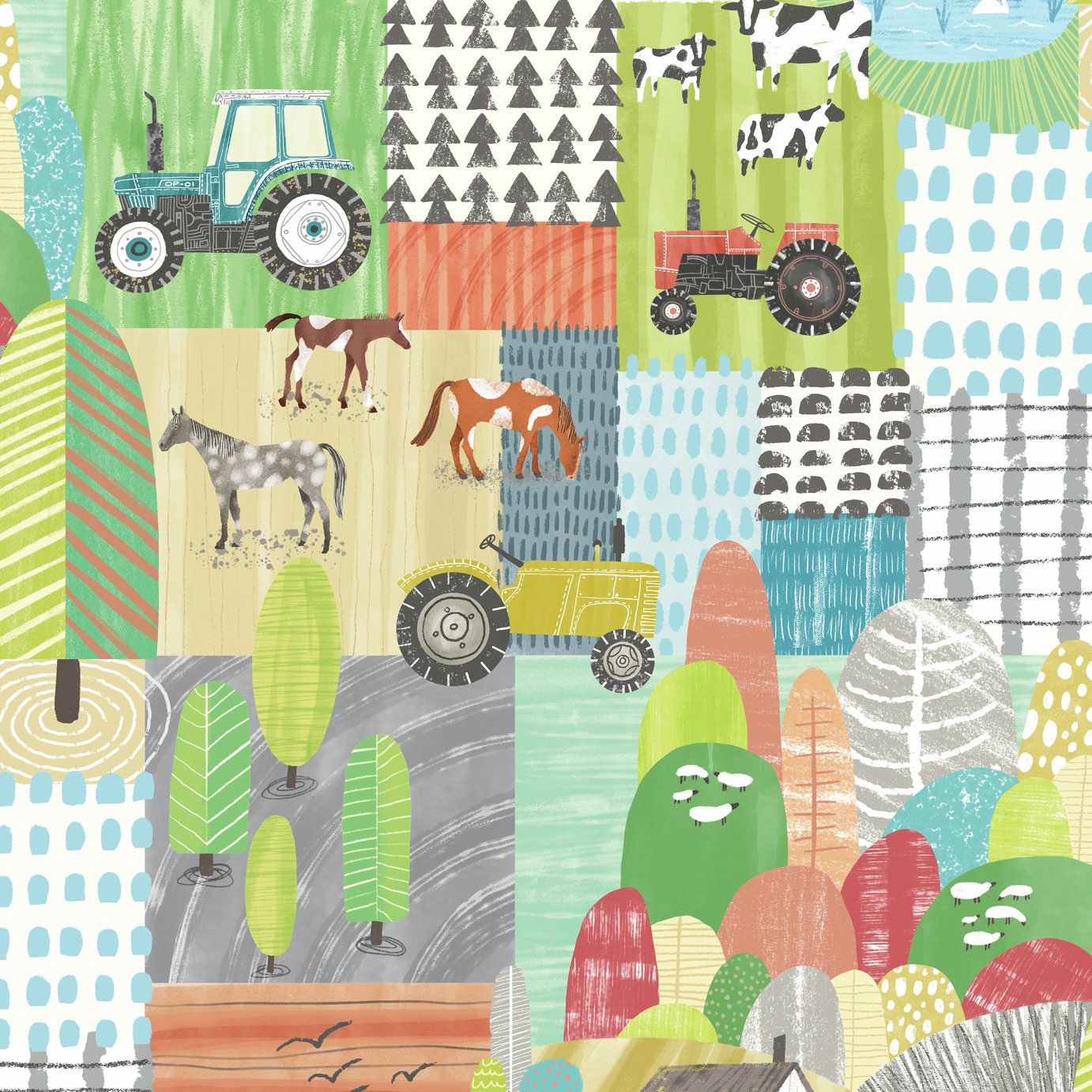 Ohpopsi Down On The Farm Sherbet Wallpaper
