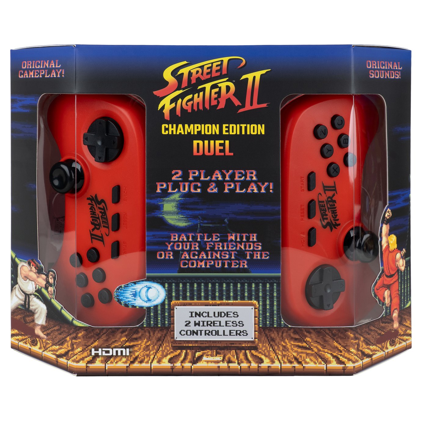 Fizz Creations Street Fighter II Duel Plug & Play Retro Gaming Console - Red