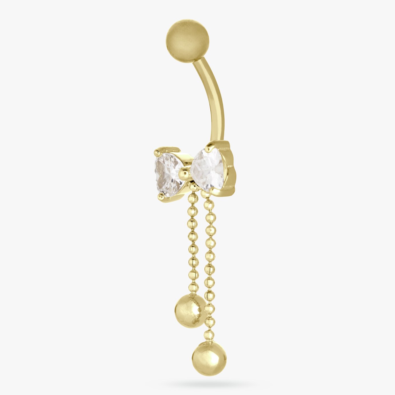 Revere Gold Coloured Surgical Steel Bow Belly Bar