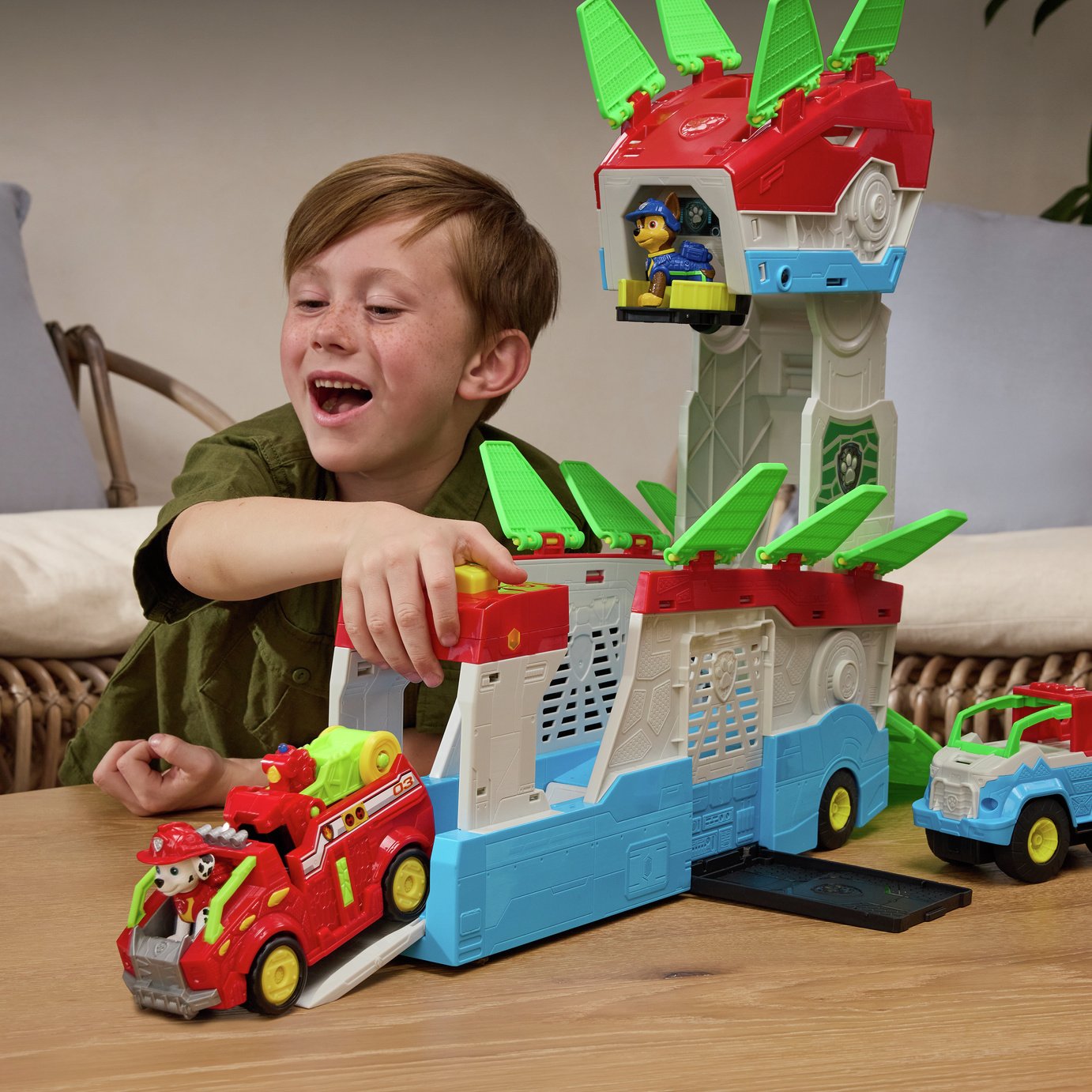 Paw Patrol The Dino Movie Themed Dino Mobile Headquarters 2 In 1 Playset