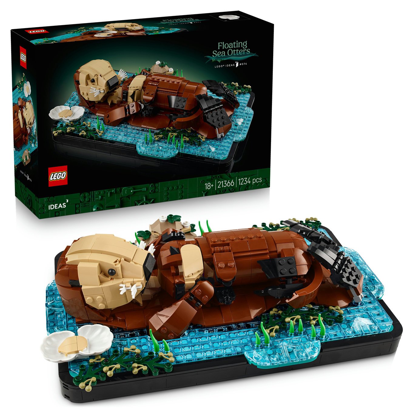 LEGO Ideas Floating Sea Otters Building Set for Adults 21366