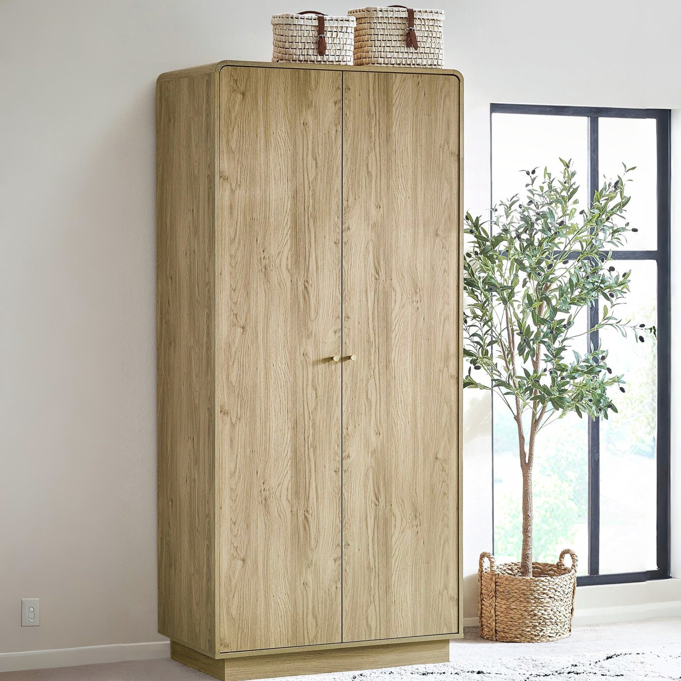 Julian Bowen Ingrid 2 Door Wardrobe - Light Oak