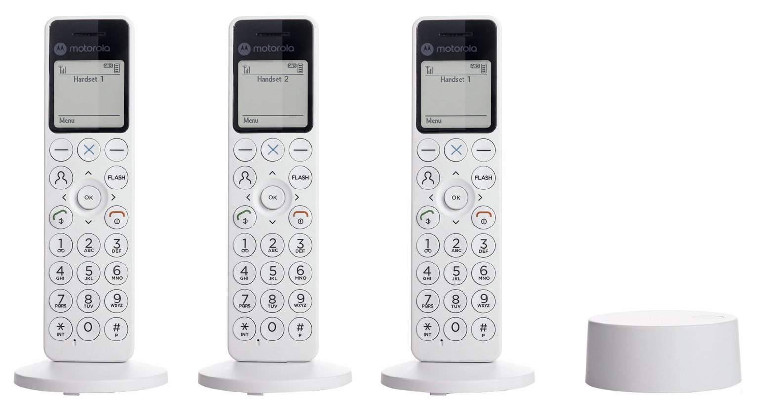 Motorola DOT413 Cordless Telephone with Answer Machine - Triple