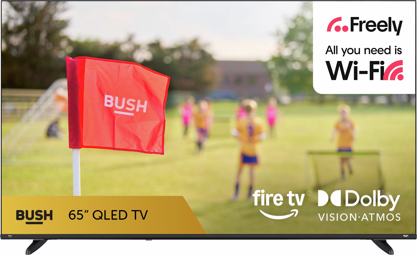 Bush 65 Inch 65QSF26 Smart 4K UHD HDR QLED Freely TV