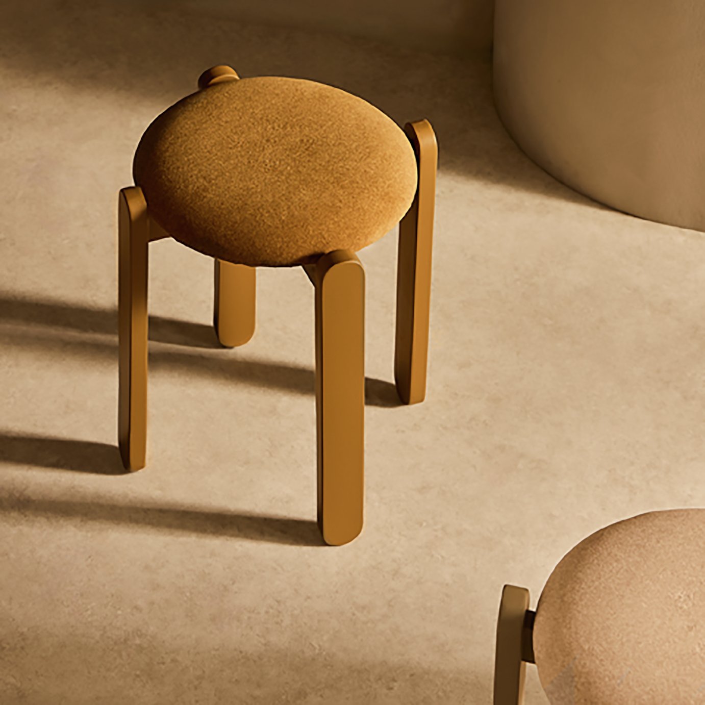 Habitat Sami Stacking Stool - Mustard