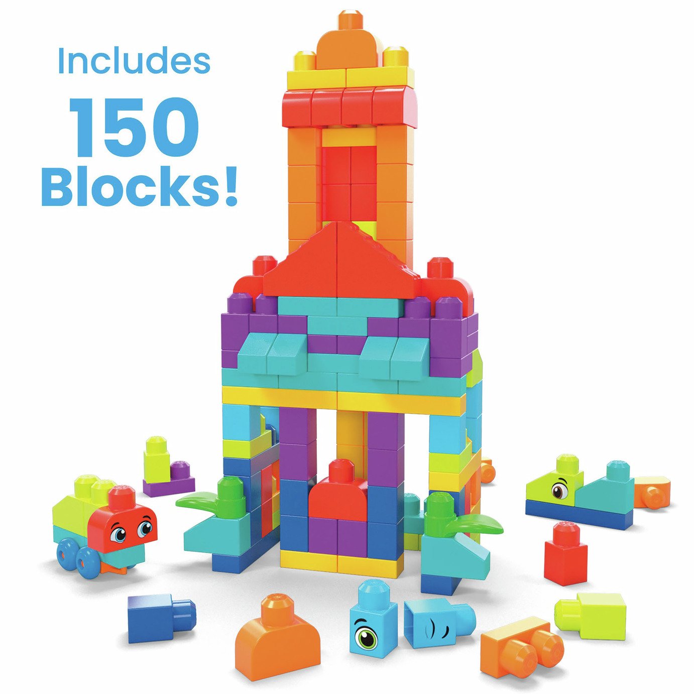 Mega Blocks 150 Piece Bigger Building Bag Block Toy