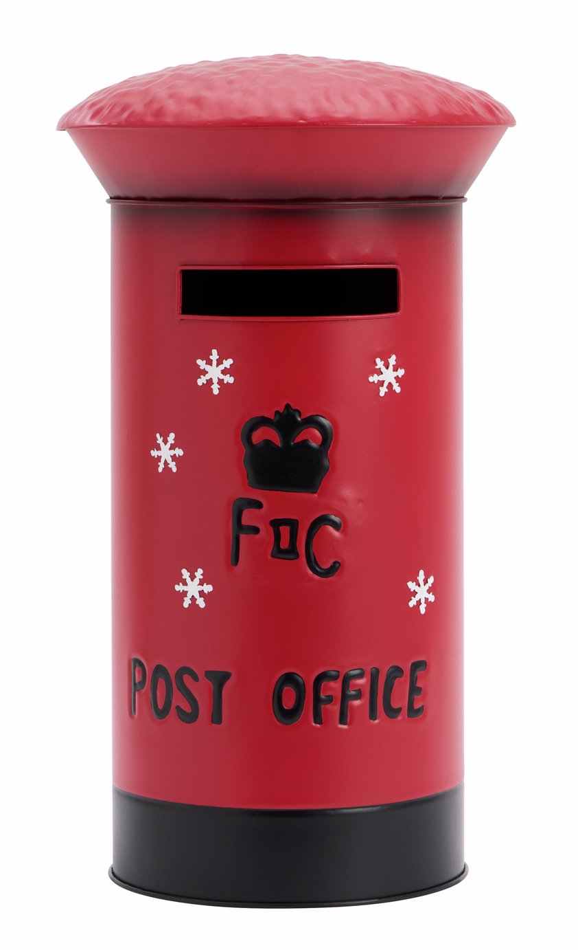 Argos Home Standing Metal Post Box Christmas Decoration