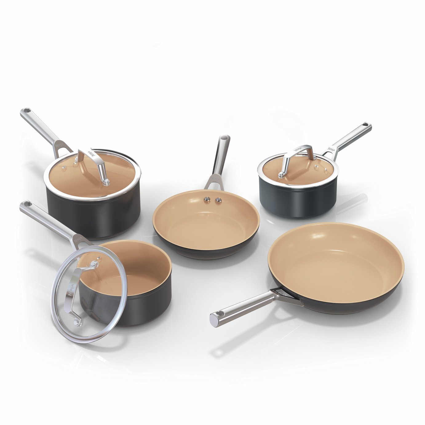 Ninja Extended Life Ceramic 5 Piece Aluminium Pan Set