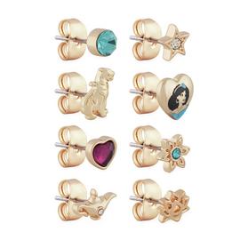 Disney Gold Crystal Aladdin Stud Earrings - Set of 8