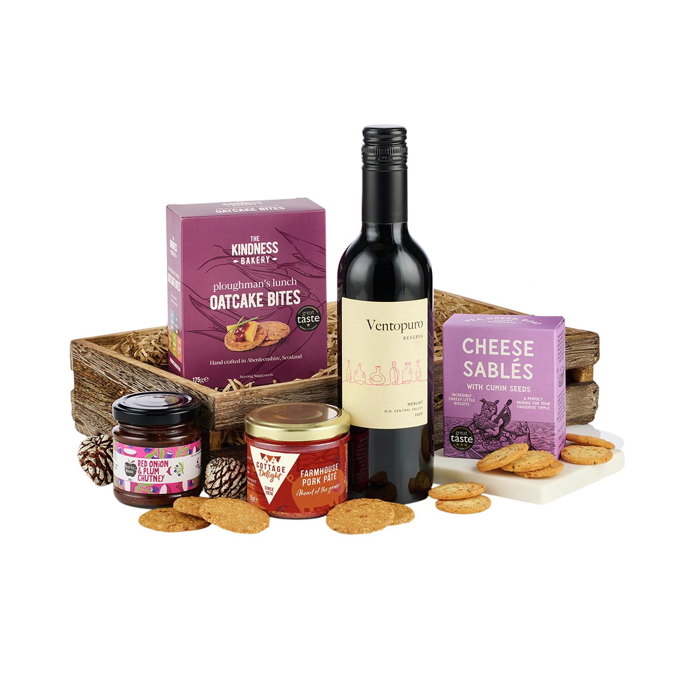 Spicers Of Hythe The Wine And Pate Tray Gift Box
