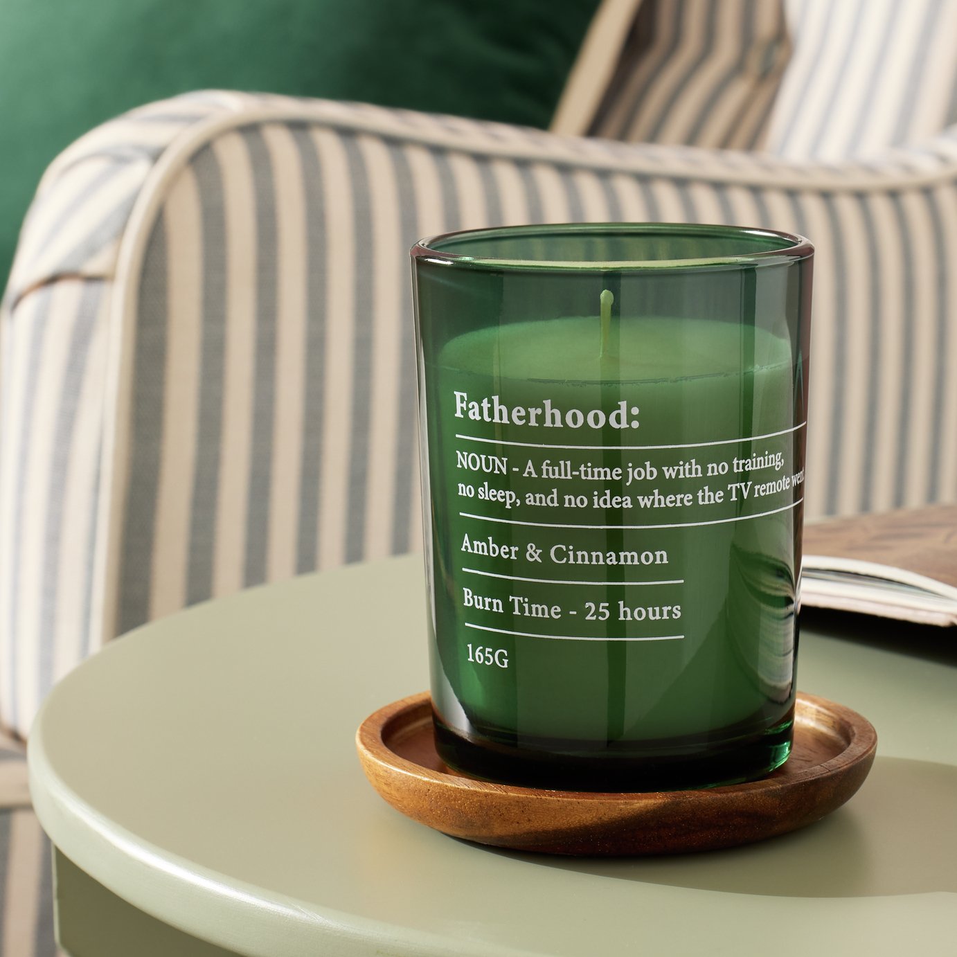 Argos Home Fatherhood Decal Jar Candle