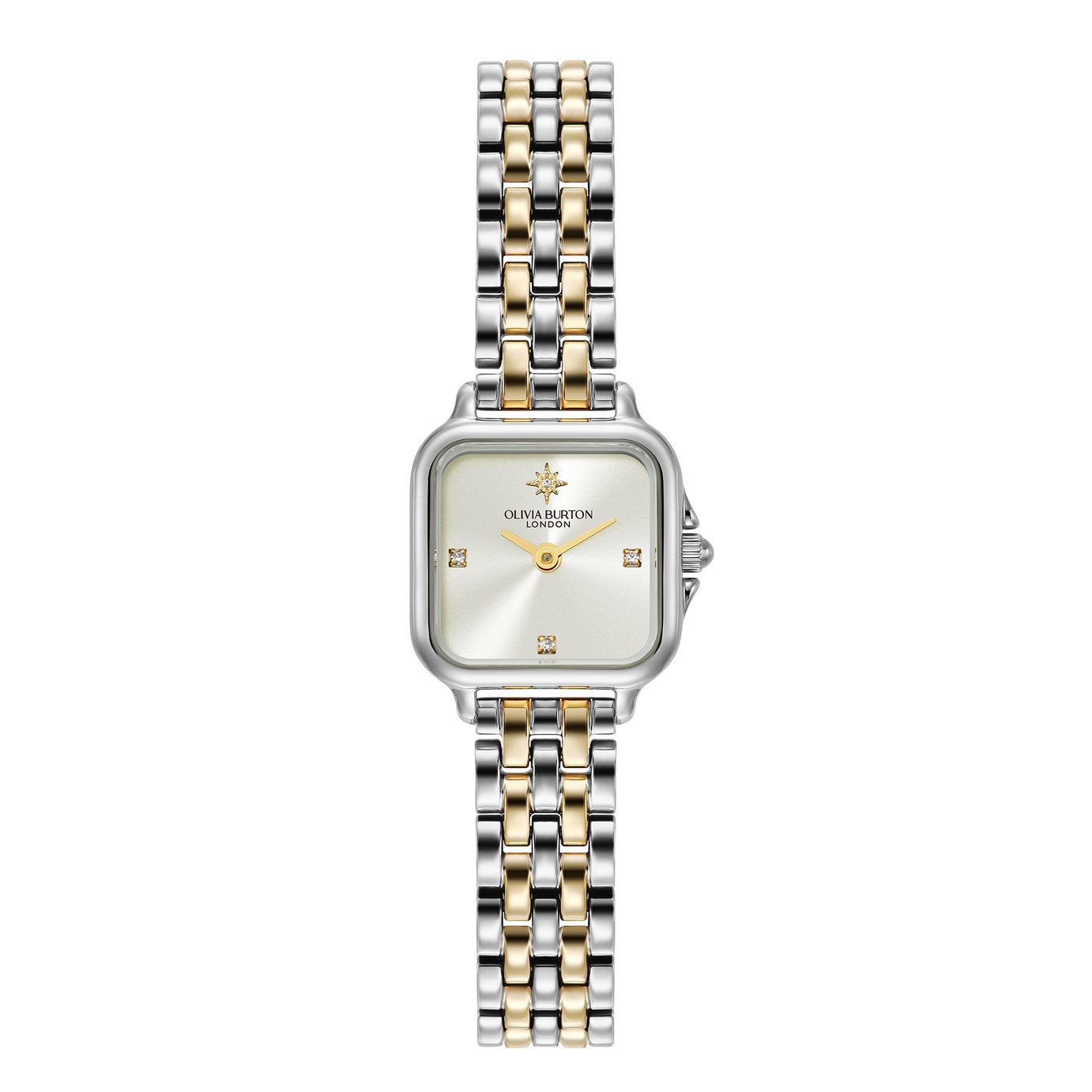 Olivia Burton Stainless Steel Mini Grosvenor Bracelet Watch