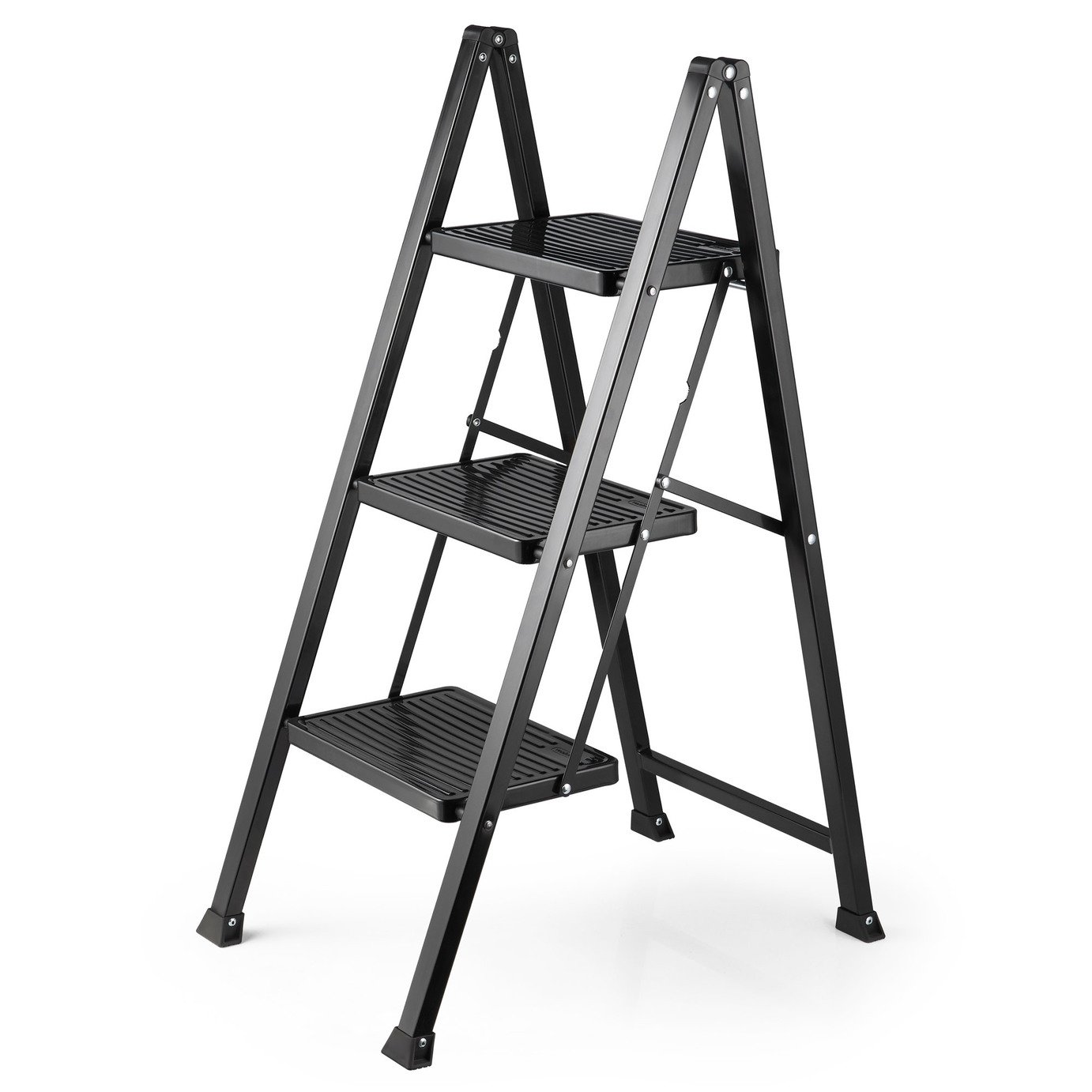 VonHaus 3 Tread Slimline Foldable Step Ladder
